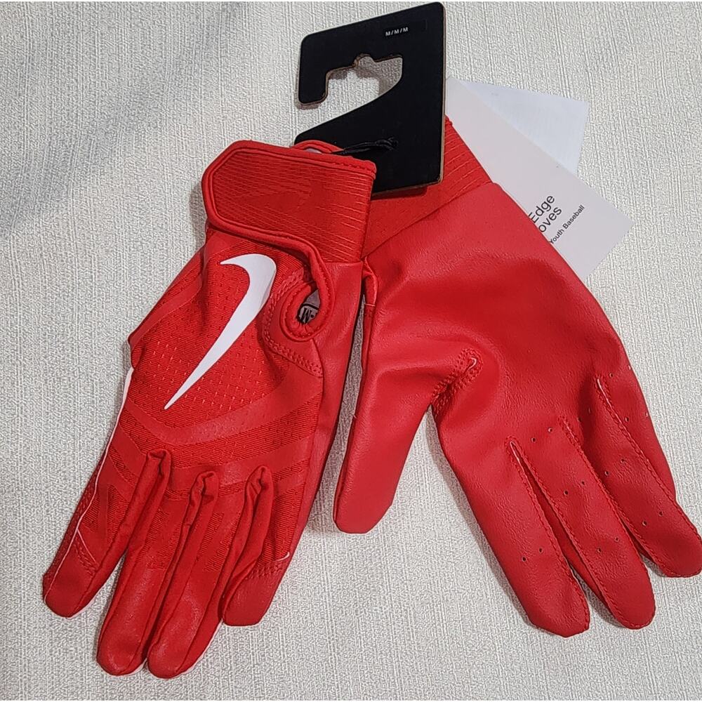 Nike Alpha Huarache Edge baseball gloves red-medium youth
